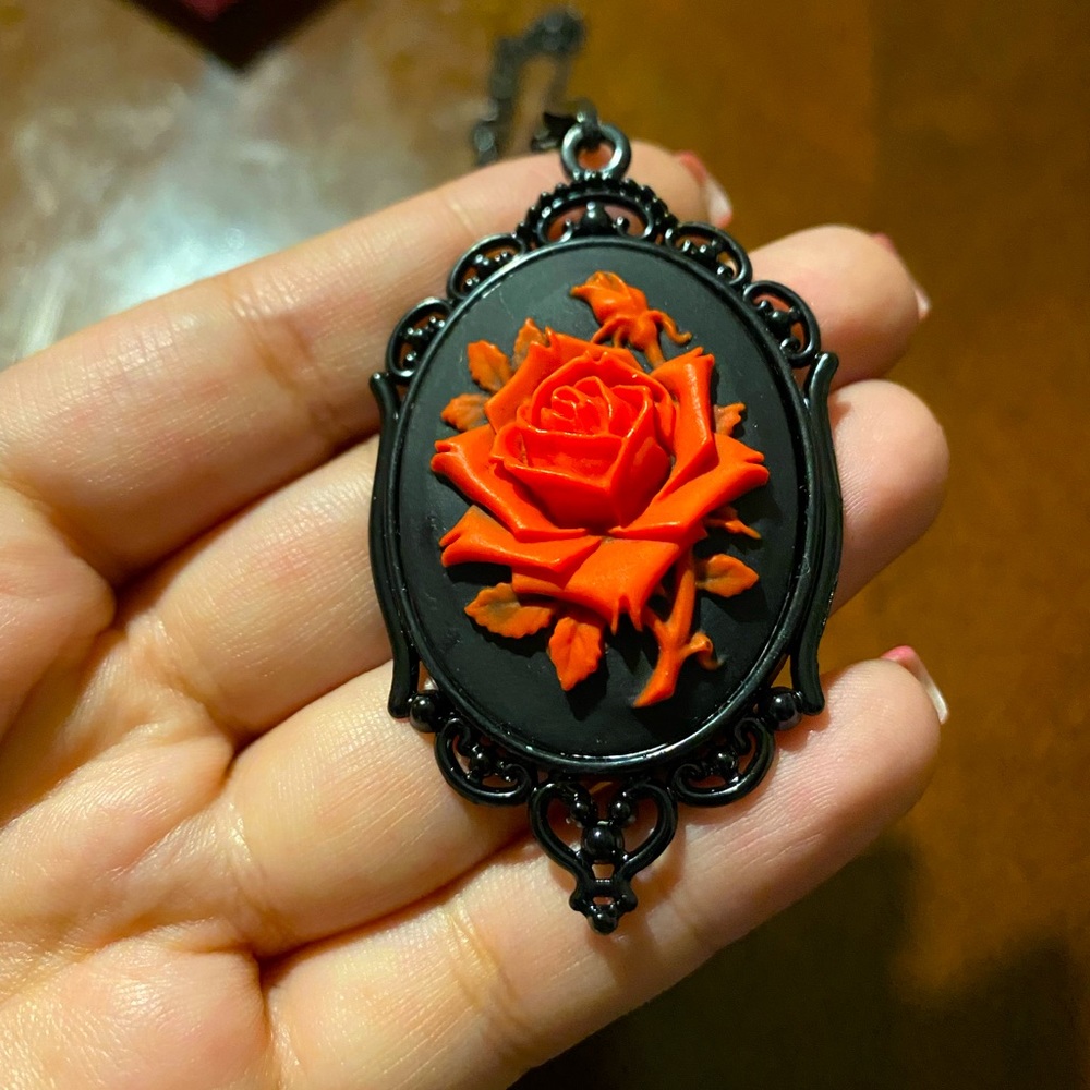CUSTOM GOTHIC ROSE CAMEO HANDMADE